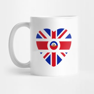 British Haitian Multinational Patriot Flag Series (Heart) Mug